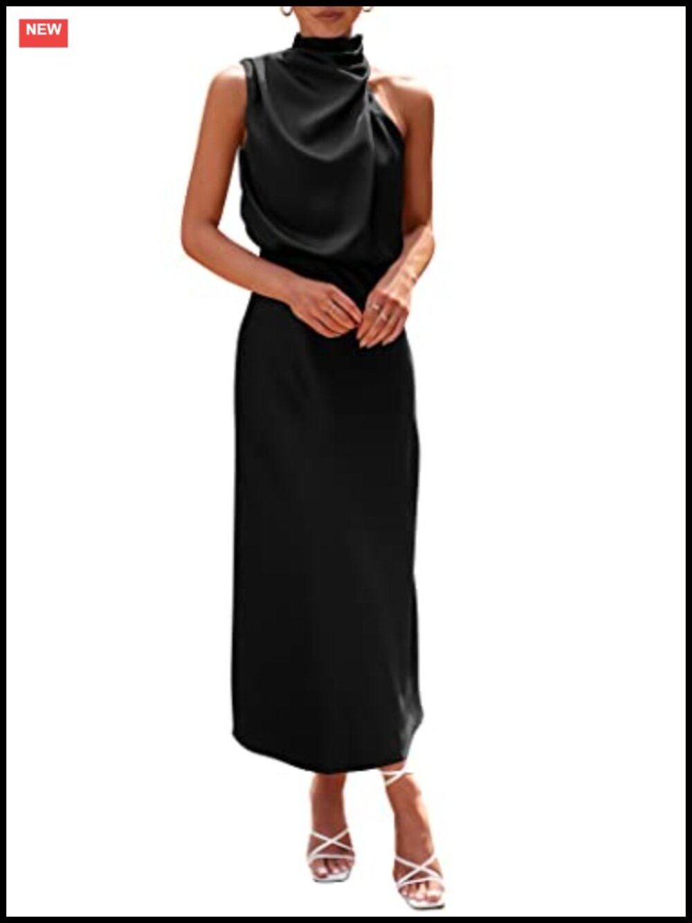 Womens Satin Maxi Dress Sleeveless Cocktail Party Formal Gown